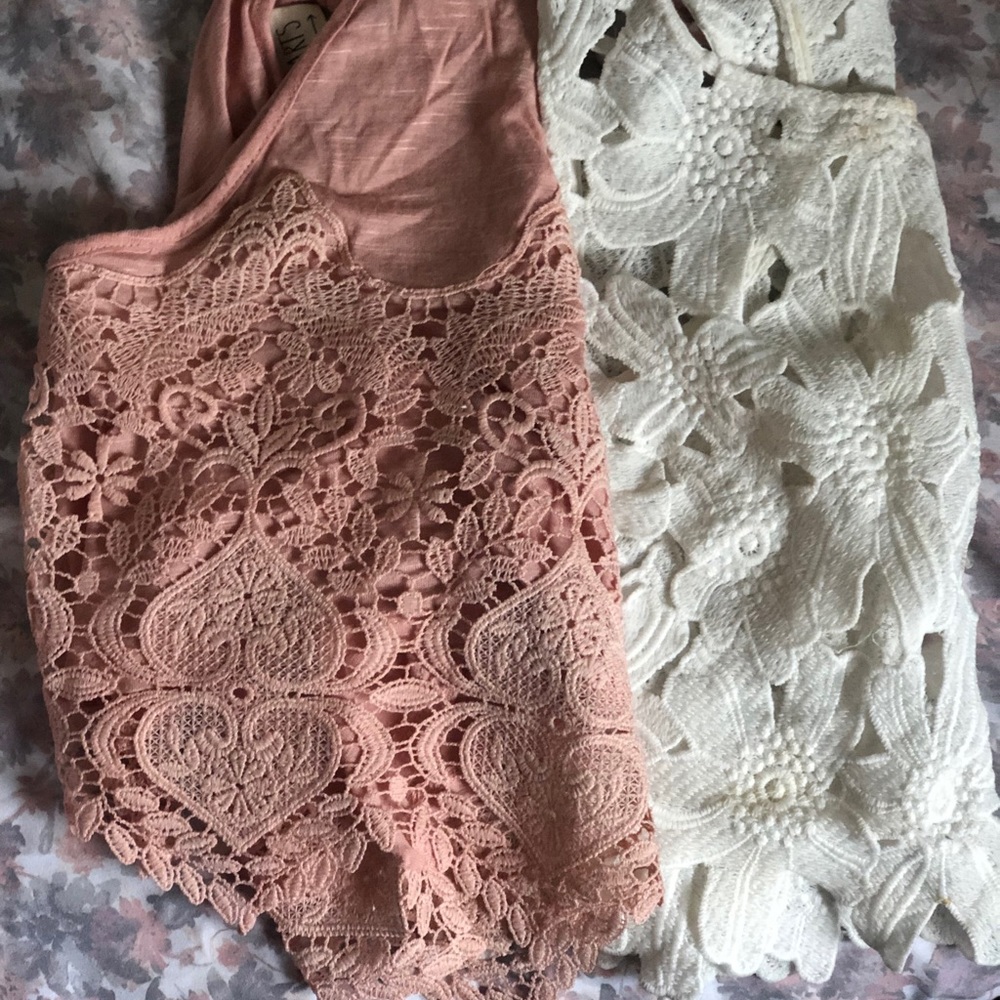 Two spring/summer lace tops